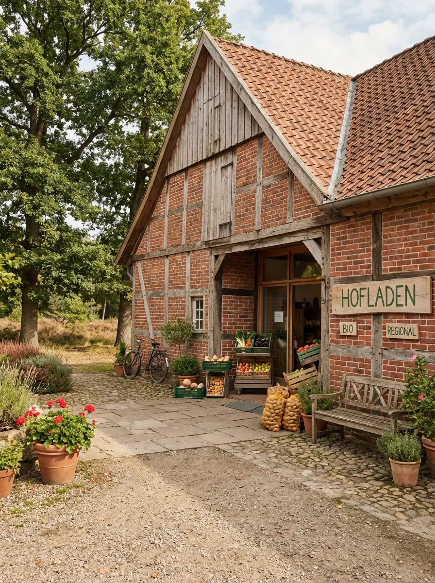 Traditioneller Hofladen mit regionalen Produkten – Bild zur Partner- und Hofläden-Seite von HEIDE-TALLOW