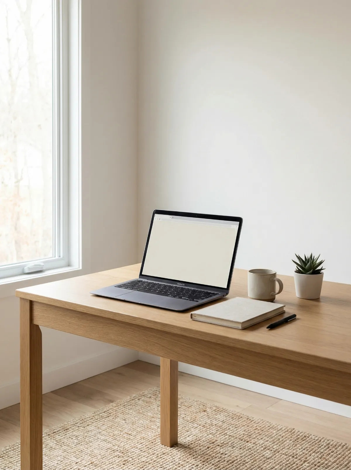 Kontakt zu HEIDE-TALLOW – minimalistischer Arbeitsplatz mit Laptop für Kundenanfragen und Support