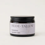Lavender Calm Hautbalsam 100 ml von HEIDE-TALLOW – Frontansicht des Produkts mit Rindertalg, Jojobaöl und Lavendelöl