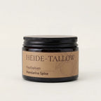 Mandarin Spice Hautbalsam 100 ml von HEIDE-TALLOW – Frontansicht des Produkts mit Rindertalg, Jojobaöl sowie Mandarinenöl und Zimtblätteröl