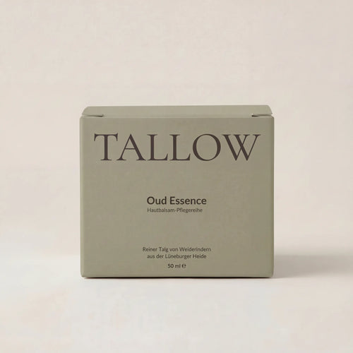 Oud Essence Hautbalsam 50 ml von HEIDE-TALLOW – Frontansicht der Verpackung
