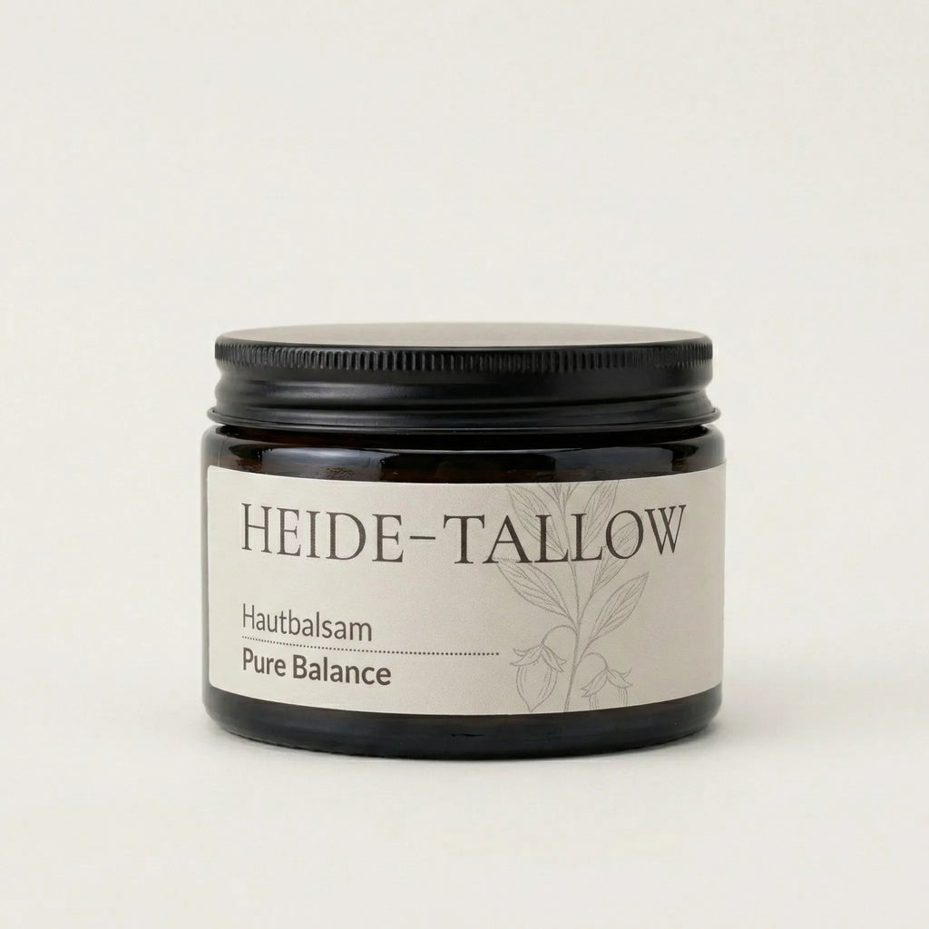 Pure Balance Hautbalsam 100 ml von HEIDE-TALLOW – Frontansicht des Produkts mit Rindertalg und Jojobaöl