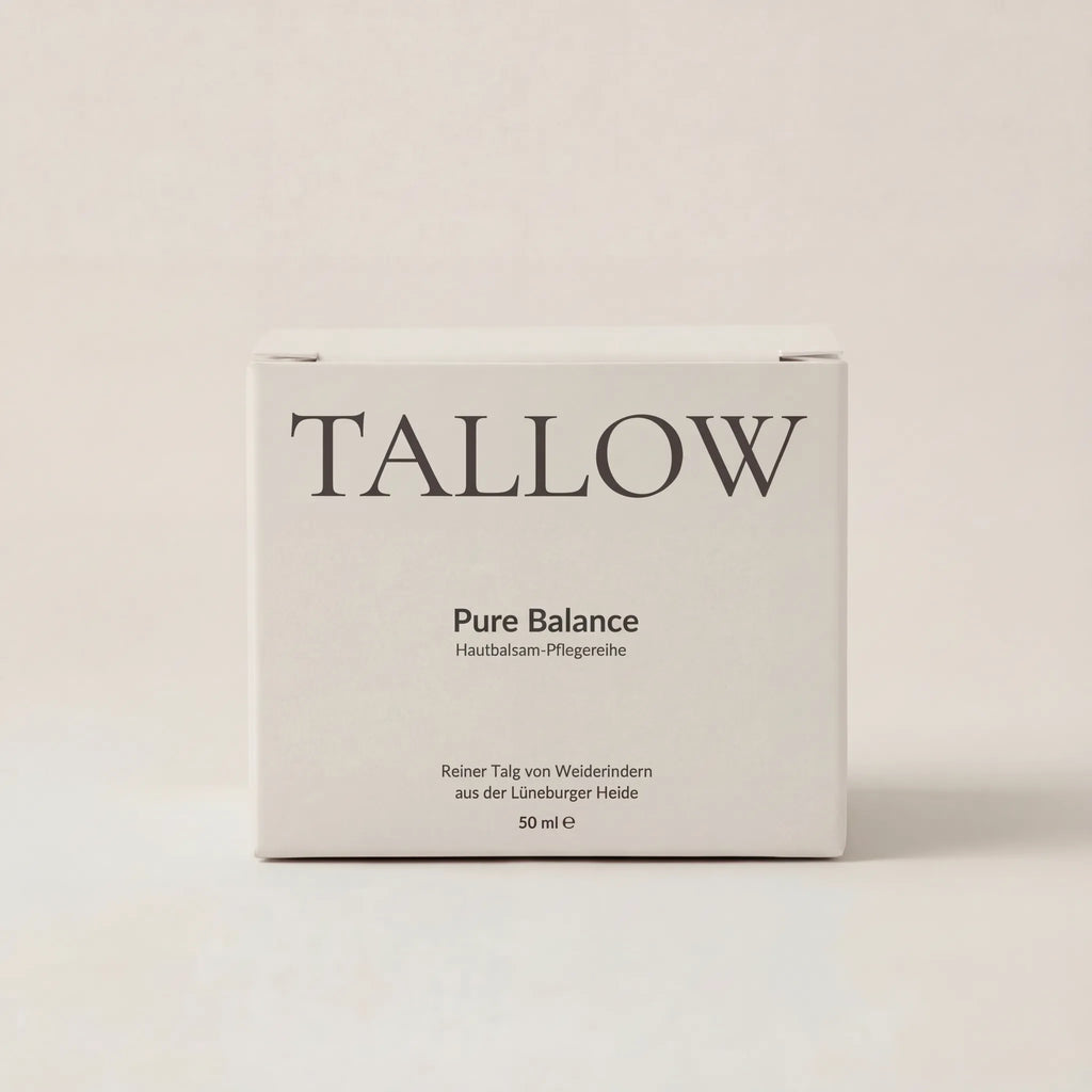 Pure Balance Hautbalsam 50 ml von HEIDE-TALLOW – Frontansicht der Verpackung