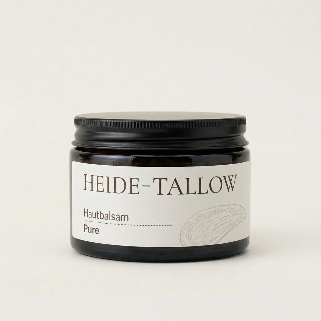 Pure Hautbalsam 100 ml von HEIDE-TALLOW – Frontansicht des Produkts mit reinem Rindertalg