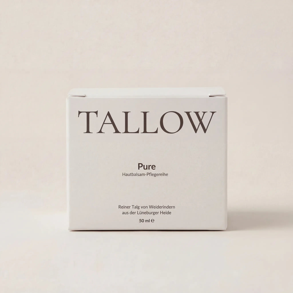 Pure Hautbalsam 50 ml von HEIDE-TALLOW – Frontansicht der Verpackung