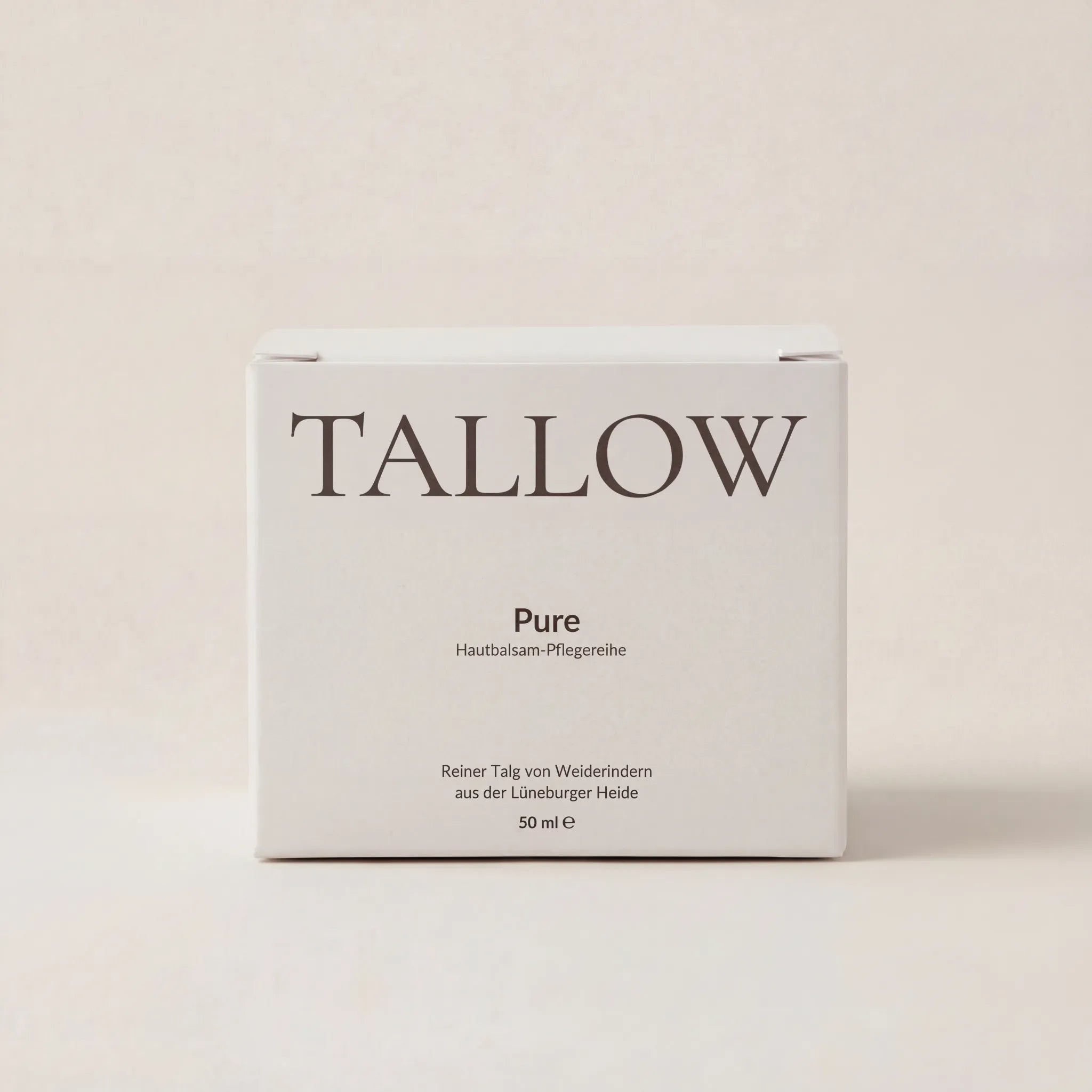 Pure Hautbalsam 50 ml von HEIDE-TALLOW – Frontansicht der Verpackung