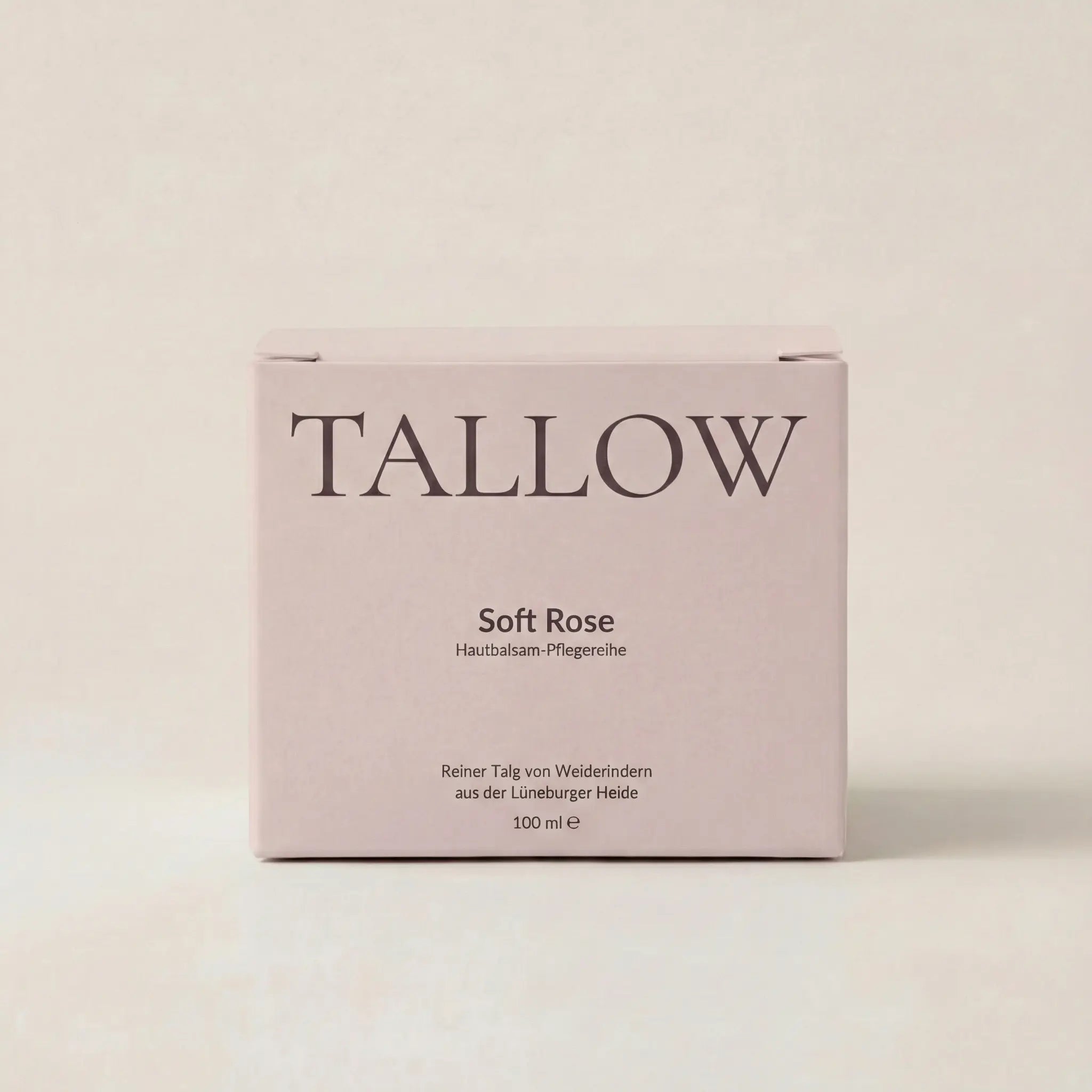 Soft Rose Hautbalsam 100 ml von HEIDE-TALLOW – Frontansicht der Verpackung