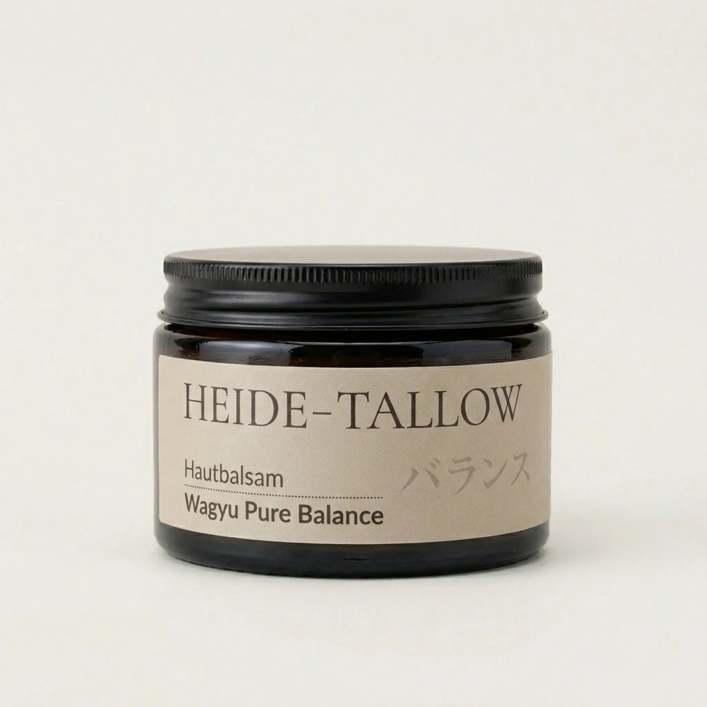 Wagyu Pure Balance Hautbalsam 100 ml von HEIDE-TALLOW – Frontansicht des Produkts mit reinem Wagyu-Rindertalg und Jojobaöl