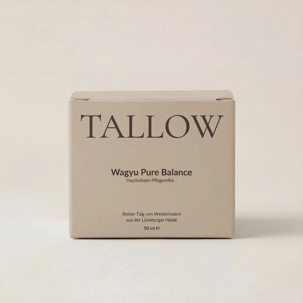 Wagyu Pure Balance Hautbalsam 50 ml von HEIDE-TALLOW – Frontansicht der Verpackung
