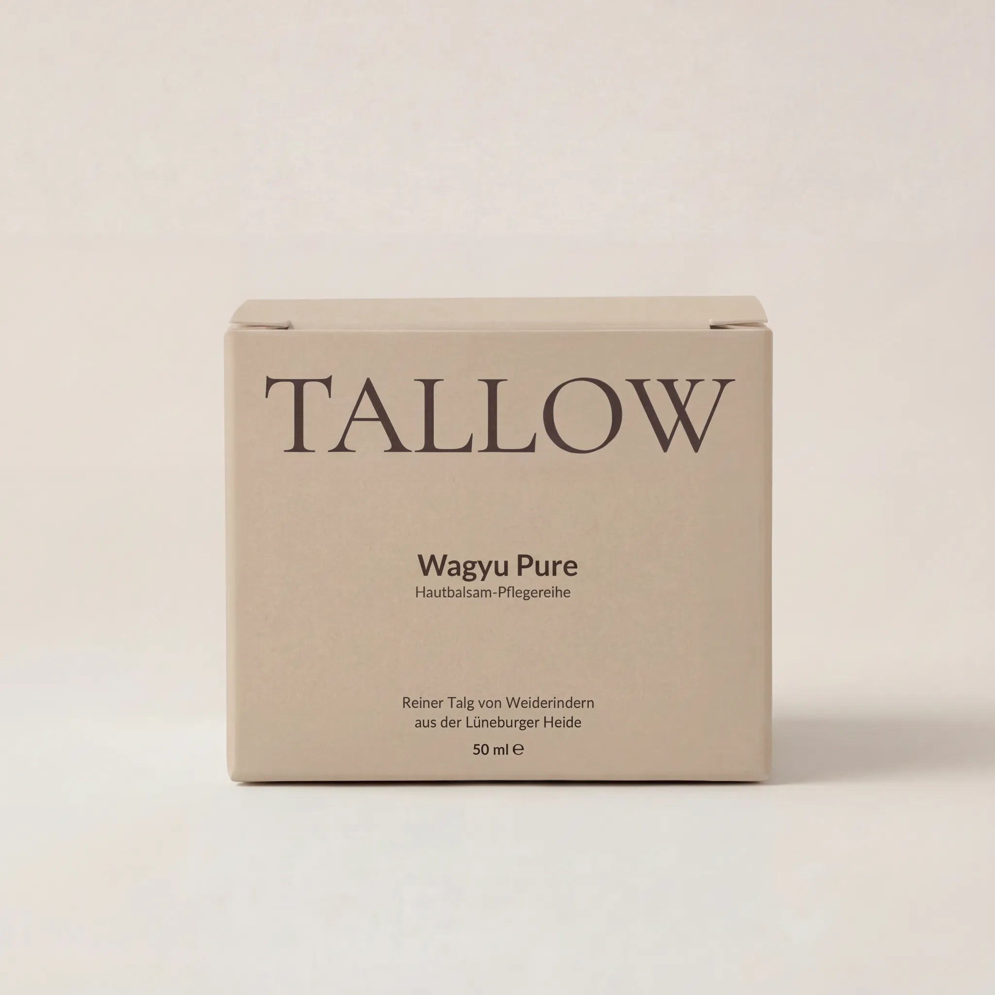 Wagyu Pure Hautbalsam 50 ml von HEIDE-TALLOW – Frontansicht der Verpackung